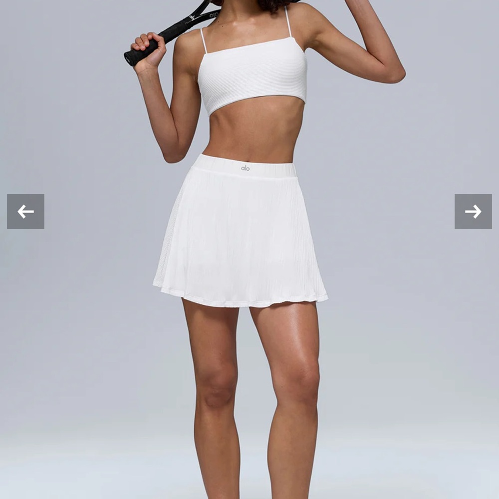 ALO Micro Plisse Tennis Skirt